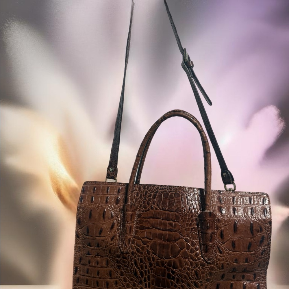 Luxurious Brown Structured Tote Bag